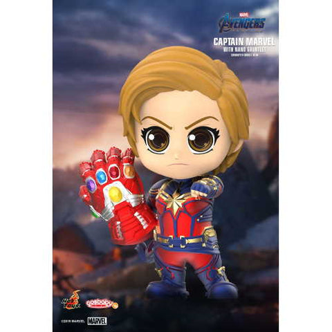 Avengers Endgame: Captain Marvel with Nano Gauntlet Bobble-Head