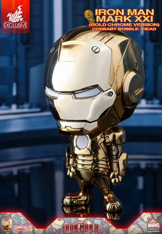 Iron Man 3: Iron Man Mk XXI Gold Chrome Bobble-Head Figure